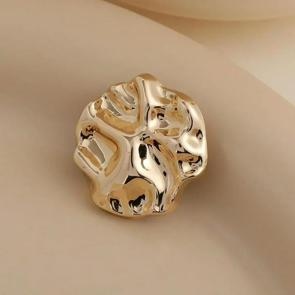 5Pcs Beautiful Gold Color Shank Buttons Zinc Alloy Irregular Shape Buttons