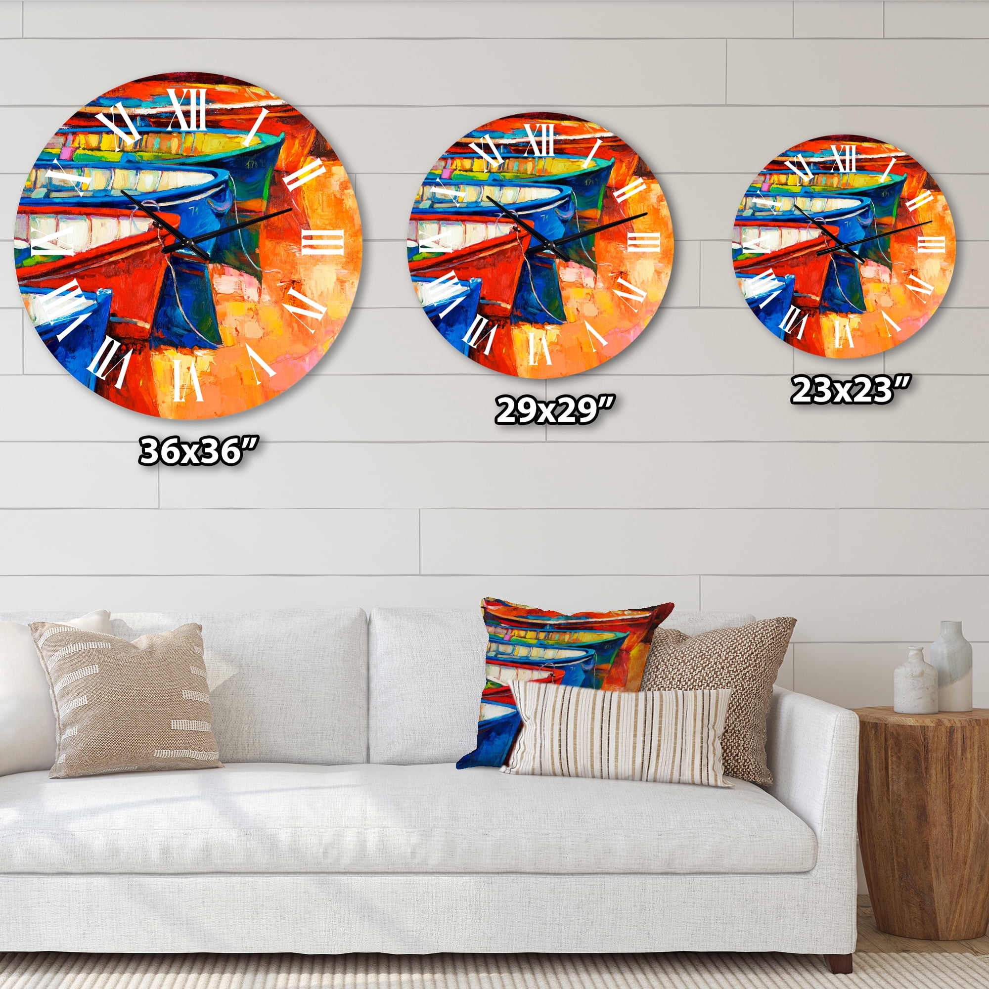 Designart 1 in Coastal Wall Clock