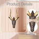 thumbnail image 4 of Cabeza de animal para decoración de pared, regalo, figura de resina, decoración para colgar en la pared. bronce, 4 of 4