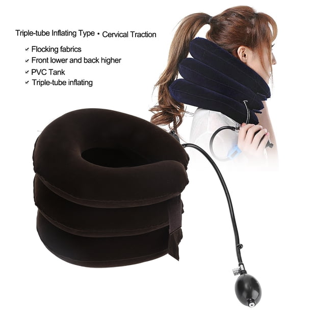 Tracción inflable del cuello Camilla inflable ligera portátil del cuello en U Tracción del cuello cervical Mayor durabilidad BuyWeekMX