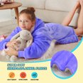 thumbnail image 2 of Wearable Blanket Hoodie for Kids, Flannel Sherpa Fleece Blanket Sweatshirt, 2 of 6