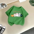 thumbnail image 5 of Shirts Girls Kid Leisure Graphic Round Neck Short Sleeve Tee Summer Casual Girls' Tops, Tees Green 5 Years-6 Years, 5 of 5