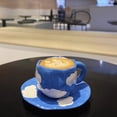 thumbnail image 4 of Taza de cerámica de mano de la marca surcoreana Cup Network Red Ins Wind Coffee Cup Water Cup Set, 4 of 7