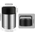 thumbnail image 3 of 28oz Soup Thermos, Stainless Steel Thermos for Hot Food, Wide Mouth Food Thermos Jar, Insulated Lunch Container Leak Proof Vacuum Thermal Flask (silver), 3 of 7