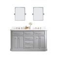 thumbnail image 2 of Water Creation Palace 60" Wood Double Bathroom Vanity in Gray & Polished Nickel, 2 of 12