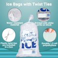 thumbnail image 4 of Pack of 1000 Plain Top Ice Bags with Twist Ties 5 lbs 9 x 18. Printed Bags Ice Bags with Write on Block 9x18. Thickness 1.5 mil. Industrial Grade Safe Plastic Ice Bags., 4 of 6
