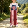 thumbnail image 4 of CAIXIA 4Th Of July Outfits For Girls Red White And Blue American Flag Overalls Usa Patriotic Plus Size Vintage Bibs Romper, 4 of 5
