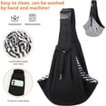 thumbnail image 3 of Bolsa de transporte para perros y gatos transpirable negra, bolso de hombro ajustable para perros, bolso de viaje para perros pequeños y medianos, 3 of 5