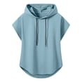 thumbnail image 5 of GrmtClth Men Hoodies Lightweight Sleeveless Tank Top Fashion Hooded T-Shirts Trendy Drawstring Clothing Light Blue XL, 5 of 8