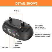 Digipettor Rechargeable Puppy Collar, Anti-Barking with 7 Levels, Waterproof, for Small to Large Dogs