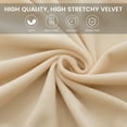thumbnail image 5 of SHANNA Velvet Tub Chair Covers, 2 Pieces Stretch Modern Armchair Slipcovers Non Slip Sofa Couch Slipcover for Club Bar Counter Living Room Reception,With Separate Cushion Cover, Beige, 1 Pack, 5 of 12