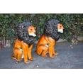 thumbnail image 2 of Pair Of Colored Standing Lions Made of Bronze Statue Size: 29" x 44" x 41"H, 2 of 12