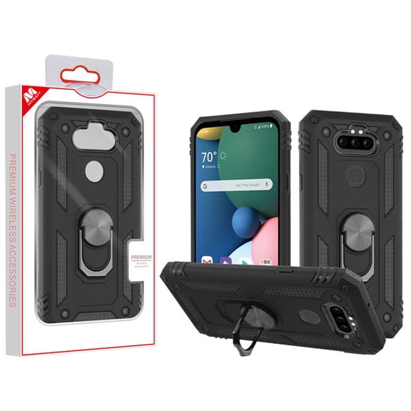 Mybat Premium Case with Ring Stand for LG K31 / Aristo 5 / Fortune 3 - Black