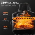 thumbnail image 3 of AIRMSEN Portable Glass Air Fryer, 4.8QT & 1.3QT Non-Toxic Glass Bowls, Max 450°F, 4 Preset Modes with Adjustable Time & Temp, Dishwasher-Safe, 1500W, 3 of 11