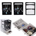 thumbnail image 4 of Jewelry Organizer Box with 2 Drawers and 3 Acrylic Earring Storage Display Holder for Rings Necklace Bracelet-Black, 4 of 9