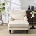 thumbnail image 2 of Modern Reclining Sofa with Thick cushions Is an Ideal Choice for Living Rooms and Study Rooms. Beige, 2 of 4