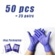 thumbnail image 3 of Guantes desechables de nitrilo rosa, 50 100 unidades, talla XS, para mujer, niña, niños, limpieza del hogar, salón, guantes de vinilo, látex negro, sin polvo, talla XL, 3 of 5