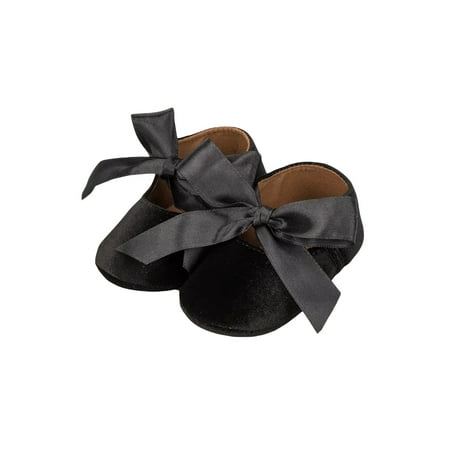 

Calsunbaby Infant Baby Girl Flat Shoe Bow-Knot Decoration Soft Sole Princess Shoes Crib Shoes Prewalker