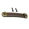 thumbnail image 3 of Drawer Pull Handle Replacement Straps PU Leather Luggage Handle for Suitcase Brown, 3 of 8