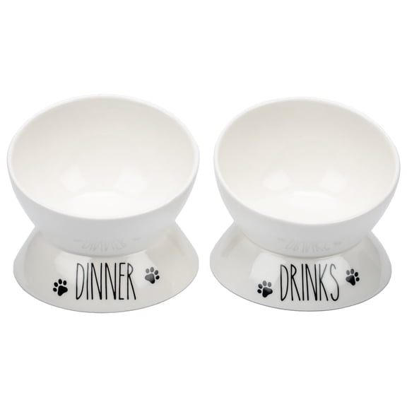 Prefurred Pet Elevated Food and Water Bowl Set for Cats and Small Dogs