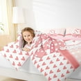thumbnail image 4 of jejeloiu Letter M Monogrammed Full Size Comforter Sets,Cute Dots Bowtie Bedding Comforter Set,Cartoon Loves Pattern Bedding Sets For Girls,Microfiber Room Decorative Reversible,3 Pieces, 4 of 8