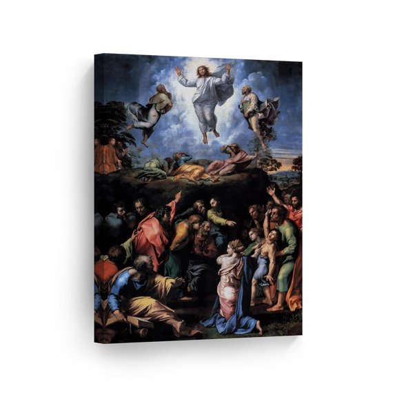 Smile Art Design The Transfiguration by Raphael Art Canvas Print Famous Fine Art Tempera Painting Reproduction Canvas Wall Art Renaissance Art Home Decor - Made in the USA 40x30