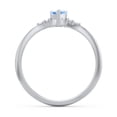 thumbnail image 4 of Birthstone Heart Ring with Shoulder Accents - Blue Topaz (December), 4 of 4