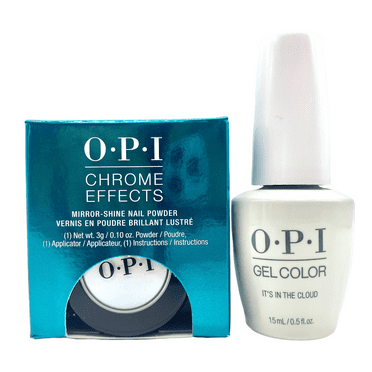 OPI Chrome Effects Gel Nail Polish Duo - Blue Plate Special Nail Powder   It's in the Cloud GCT71 - "Glazed Donut Nails"