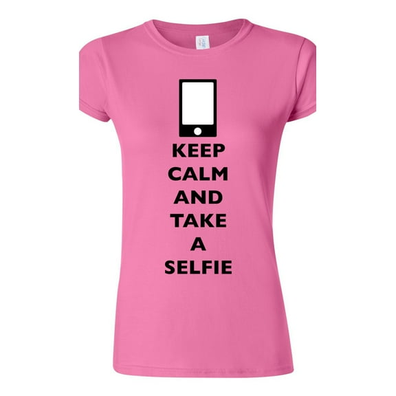 Junior Keep Calm And Take A Selfie Phone Camera Picture Funny DT T-Shirt Tee