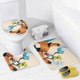 thumbnail image 4 of Juego de 4 cortinas de ducha Goofy con alfombrillas antideslizantes, tapa de inodoro y alfombrilla de baño, cortina de ducha impermeable con decoración de dibujos animados para baño con 12 ganchos,, 4 of 8