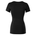 thumbnail image 4 of Made by Olivia Women's Basic Solid Multi Colors Fitted Short Sleeve T-Shirt [S-3XL], 4 of 6
