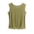 thumbnail image 4 of Wiyuqeen Plus Sized Solid Color Camis Tops for Women Casual Comfy Sleeveless Pajama Shirts Ligheweight Soft Workout T-shirts Ladies Basic Loose Vests, 4 of 5