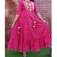 thumbnail image 2 of Aizza Trends Women's Rayon Febric Embrodiery Work Bandani Print Anarkali Kurti, 2 of 3