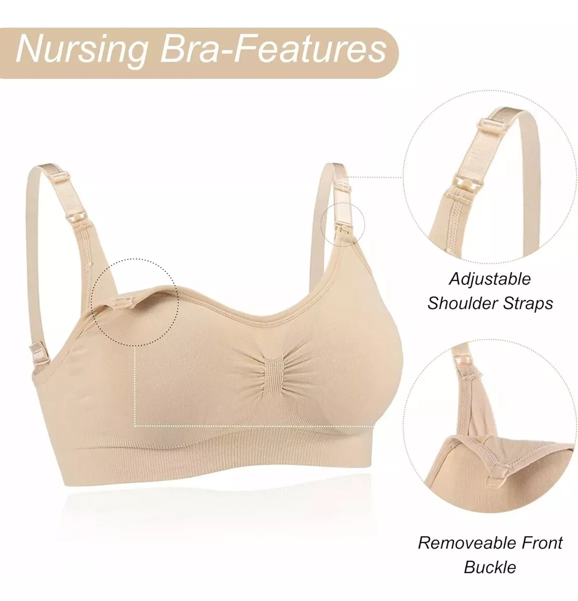 5pk Brasier De Lactancia Piezas Ropa Maternidad Walmart en línea