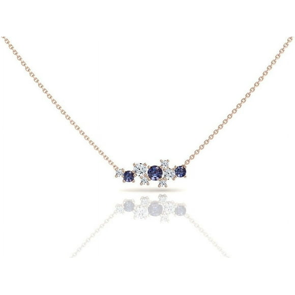 Alexandrite Gemstone Necklace, Minimalist Layering Pendant, 925 Sterling Silver Anniversary Jewelry, June Birthstone, Color Change