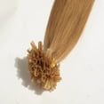 thumbnail image 3 of MY-LADY 100S Nail U Tip Fusion 100% Remy Human Hair Extensions Keratin Pre Bonded Hairpiece Straight 0.5g/s, #12 Golden Brown, 18inch, 3 of 10