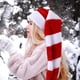 thumbnail image 5 of Gorro de bufanda de lana, decoración del hogar, suministros de decoración navideña, gorro navideño extra largo de 1,3 metros para adultos, gorro navideño de peluche, gorro navideño para fiesta de Navi, 5 of 9