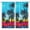 Vibrant Neon, variant on Vibrant Purple Sunset Kitchen Curtains - 2 PCS 42x84 Inch Tropical Beach Palm Tree Tier Panels