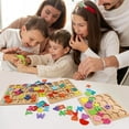 thumbnail image 5 of Wooden Puzzle for Kids, Set of 3 Pack Educational Boards, Alphabet Shape, Numbers 1-20, Shape, Ages 3,4,5, Perfect for Montessori Kids, 5 of 9