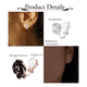 thumbnail image 2 of 16 Pzs Aretes Falso Piercing Aretes Oreja De Clip Para Mujer, 2 of 4