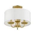 thumbnail image 6 of Livex Lighting - Brookdale - 3 Light Semi-Flush Mount In Transitional Style-11, 6 of 8