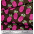 thumbnail image 3 of Soimoi Brown Cotton Duck Fabric Pine Fruits Print Fabric by Yard 42 Inch Wide, 3 of 3