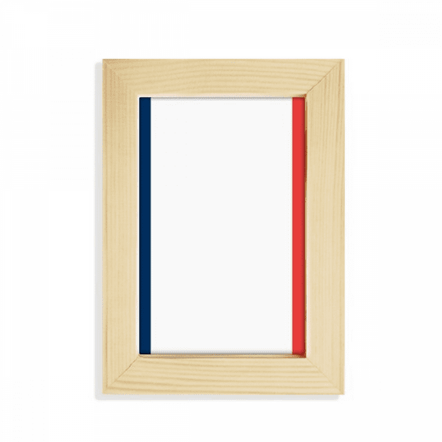 Francia bandera nacional Europa país Unbranded Escritorio de madera Arte Pintura 5x7 pies Marco de foto