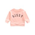 thumbnail image 1 of Sissy Letter Printed Baby Girl Sweatshirt Clothes Kids Infant Pullover Tops Fall Outfit, 1 of 6