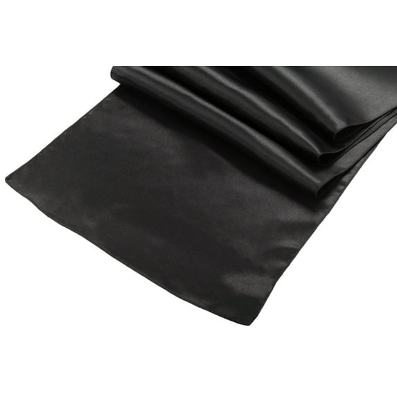 10 Pieces, Satin Table Runner Approx. 14"x108" - Black