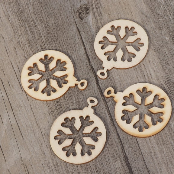 PAMINGONO 10Pcs Wood Ornament Craft for Christmas and Other Festive Occasions