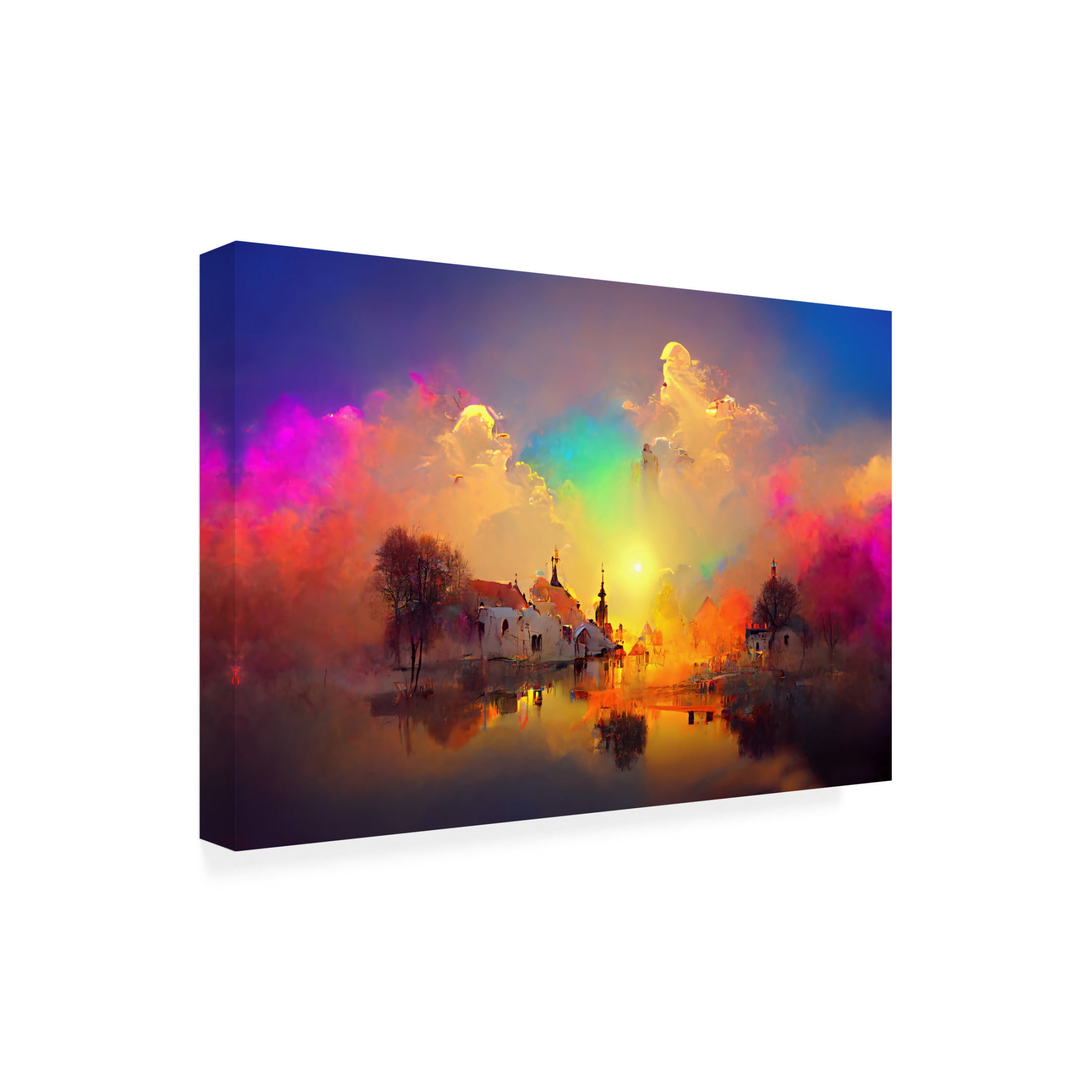 Canvas Wall Art - Ray Heere 'Medieval Landscapes 6' Wall Art for Living Room, Bedroom, or Office Décor by Trademark Fine Art - 47 x 30 Inches