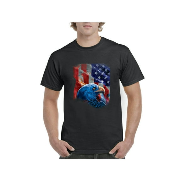 Men's T-Shirt Short Sleeve - American Flag 4th of July