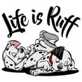 thumbnail image 2 of Men's One Hundred and One Dalmatians Life is Ruff Graphic Tee White X Large, 2 of 5