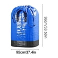 thumbnail image 6 of Heavy Duty Woven Drawstring Large Laundry Storage Bag with Reinforced Handles, Waterproof Polyethylene Material, 38.58 X 39.37 Inches for Moving Travel and Dorm Storage Use, 6 of 6